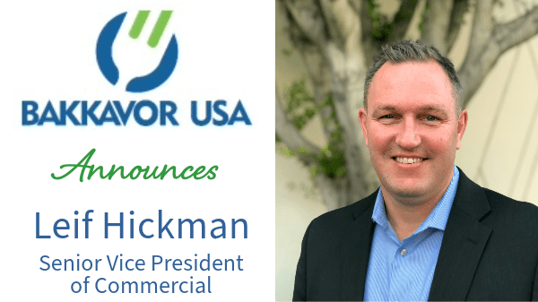 BAKKAVOR USA Names Leif Hickman as Senior Vice President of Commercial