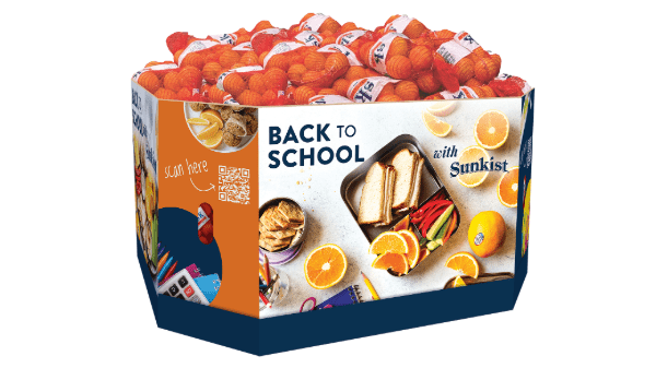 sunkist back to school display