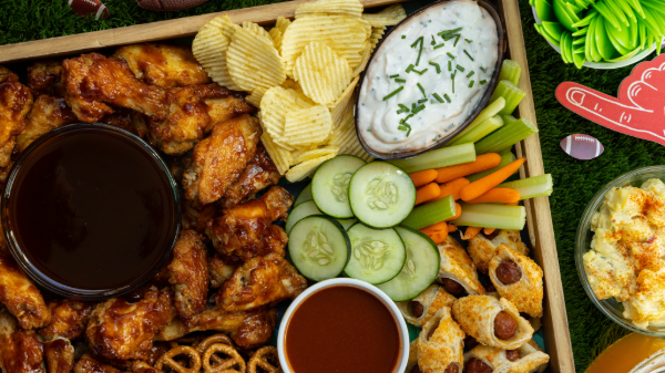 super bowl food spread